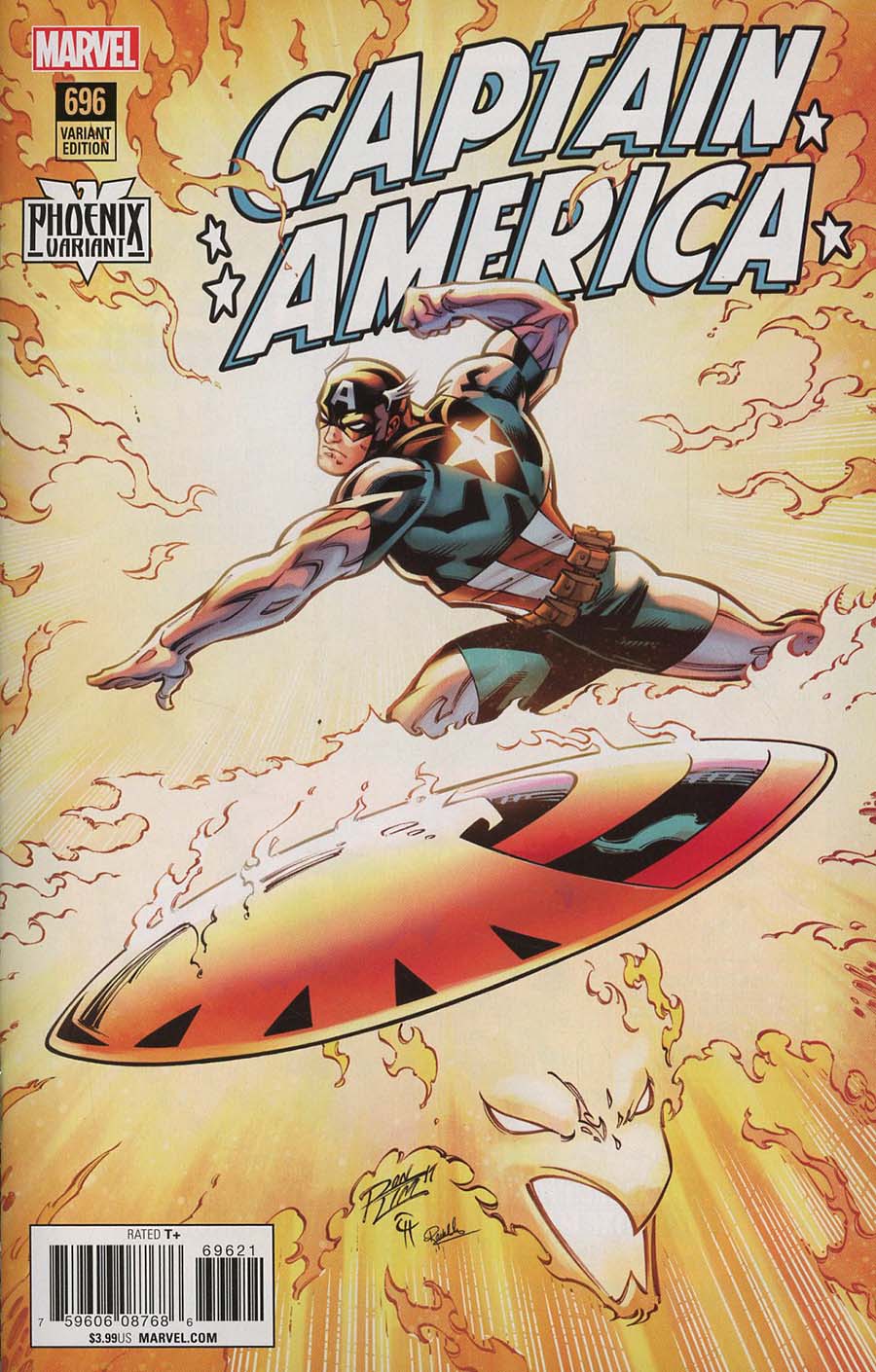 Captain America Vol 8 #696 Cover B Variant Ron Lim Phoenix Cover (Marvel Legacy Tie-In)