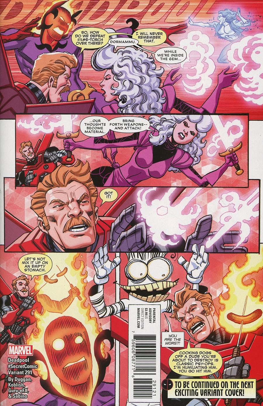 Despicable Deadpool #291 Cover B Variant Scott Koblish Secret Comics Cover (Marvel Legacy Tie-In)