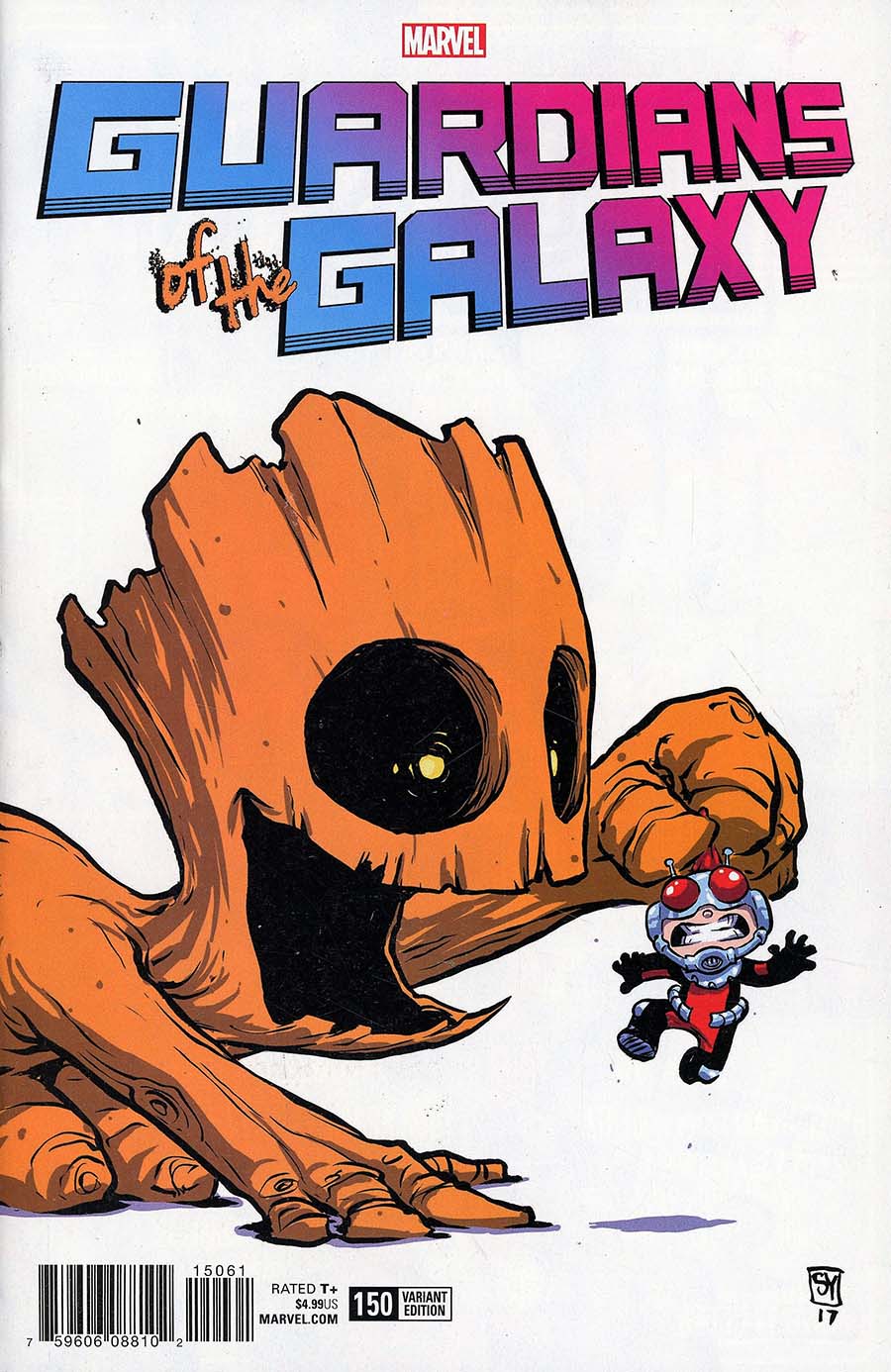 Guardians Of The Galaxy Vol 4 #150 Cover D Variant Skottie Young Baby Cover (Marvel Legacy Tie-In)
