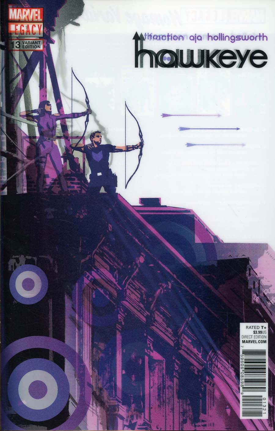 Hawkeye Vol 5 #13 Cover B Variant Greg Smallwood Lenticular Homage Cover (Marvel Legacy Tie-In)