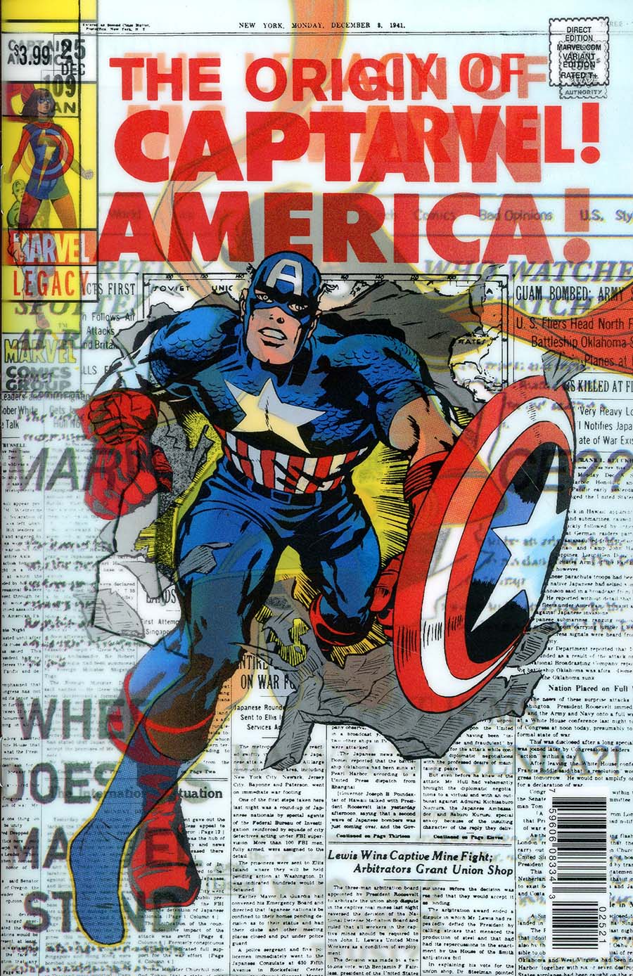 Ms Marvel Vol 4 #25 Cover B Variant Jacob Wyatt Lenticular Homage Cover (Marvel Legacy Tie-In)