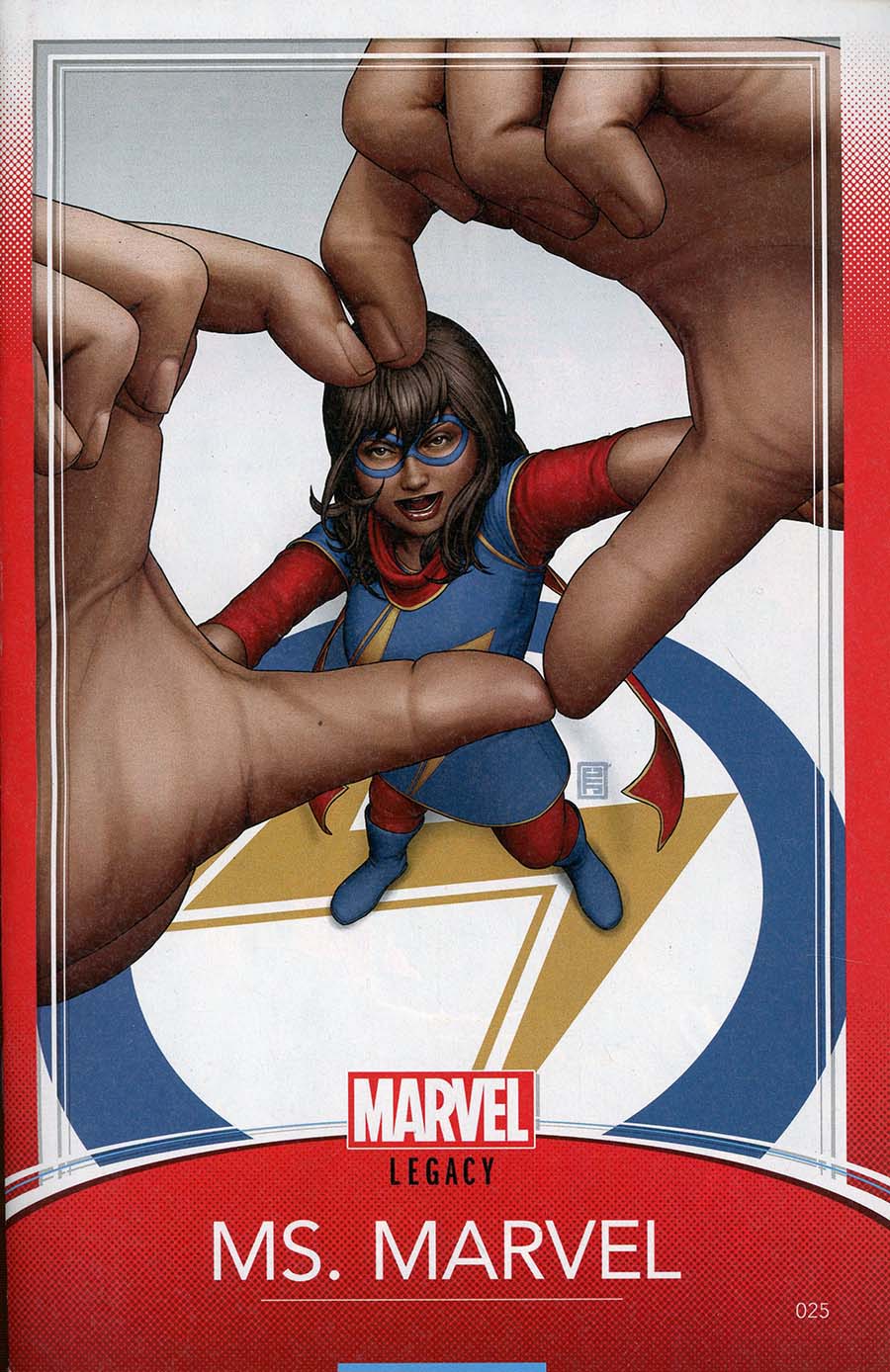Ms Marvel Vol 4 #25 Cover C Variant John Tyler Christopher Trading Card Cover (Marvel Legacy Tie-In)