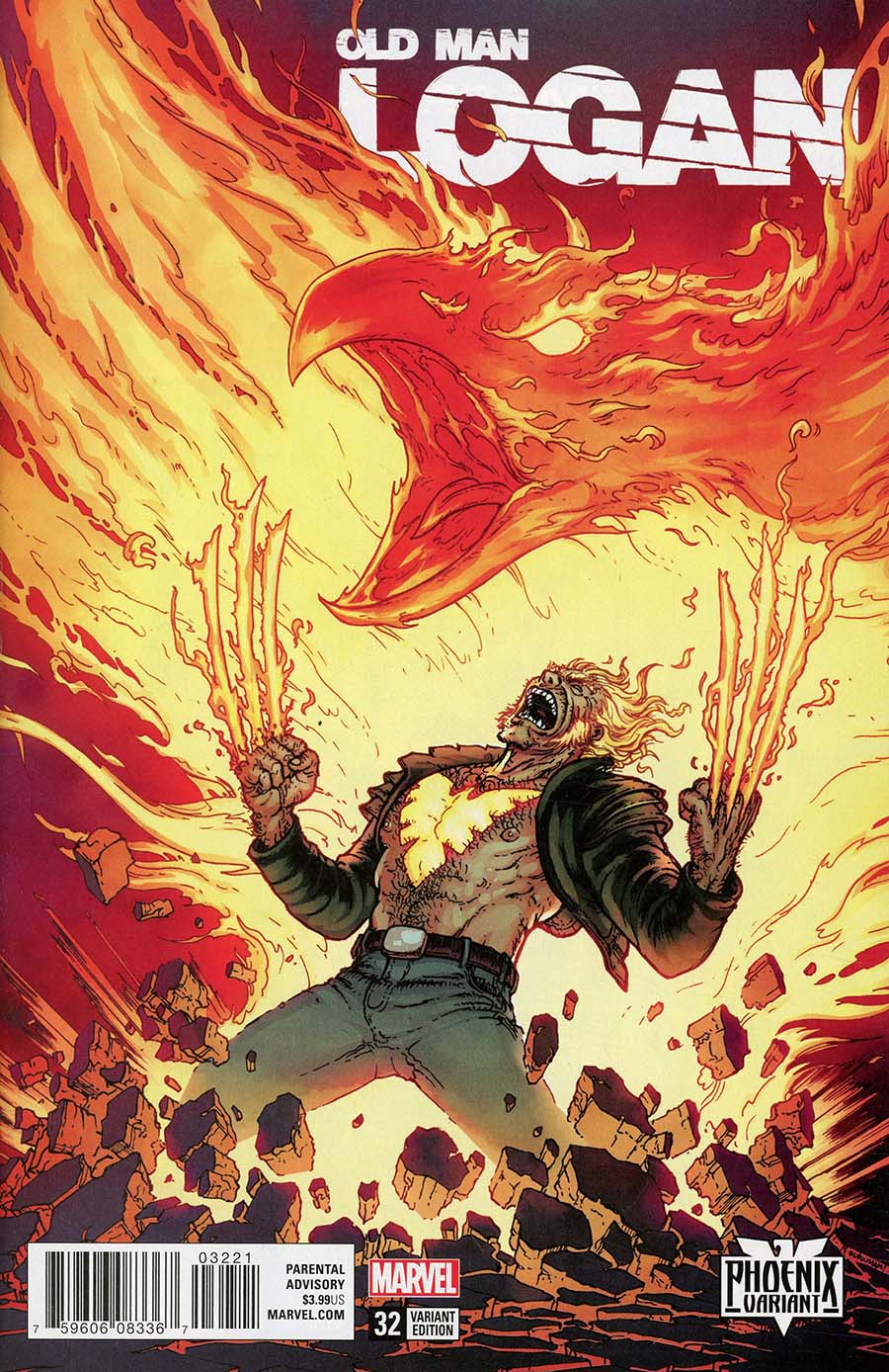Old Man Logan Vol 2 #32 Cover B Variant Chris Burnham Phoenix Cover (Marvel Legacy Tie-In)