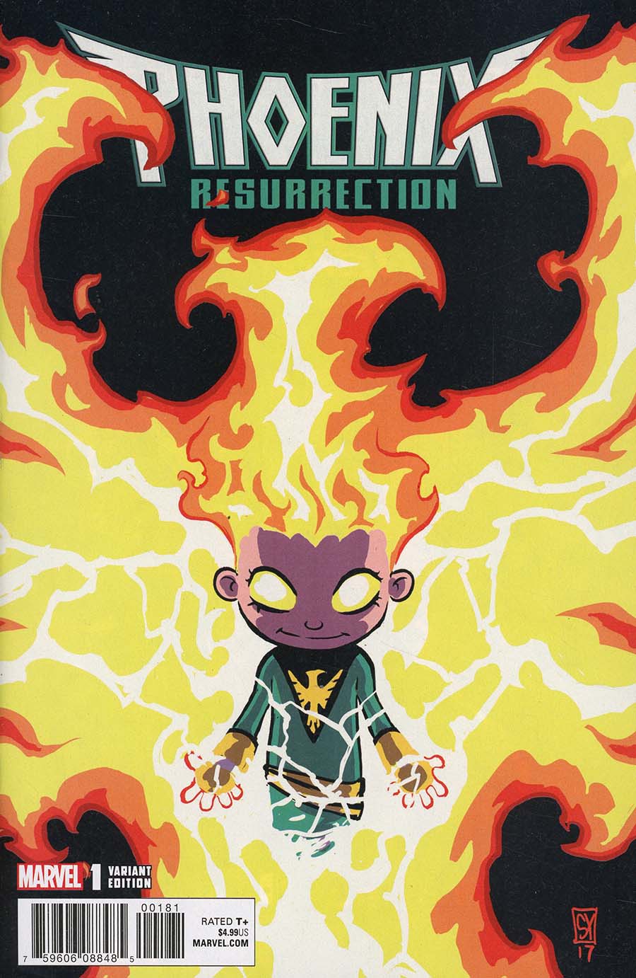 Phoenix Resurrection Return Of (Adult) Jean Grey #1 Cover E Variant Skottie Young Baby Cover (Marvel Legacy Tie-In)
