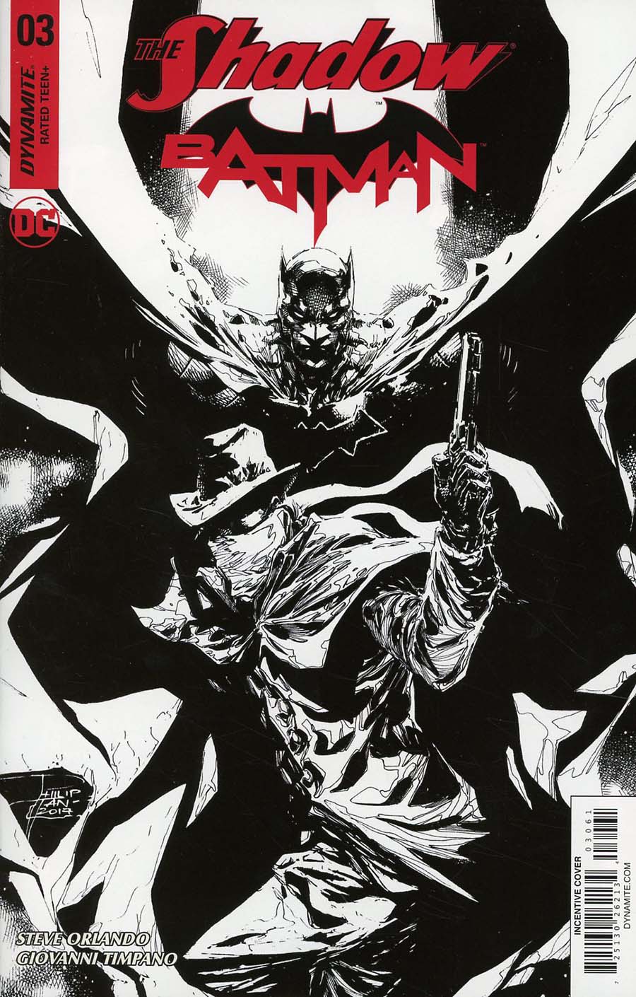 Shadow Batman #3 Cover F Incentive Philip Tan Black & White Cover