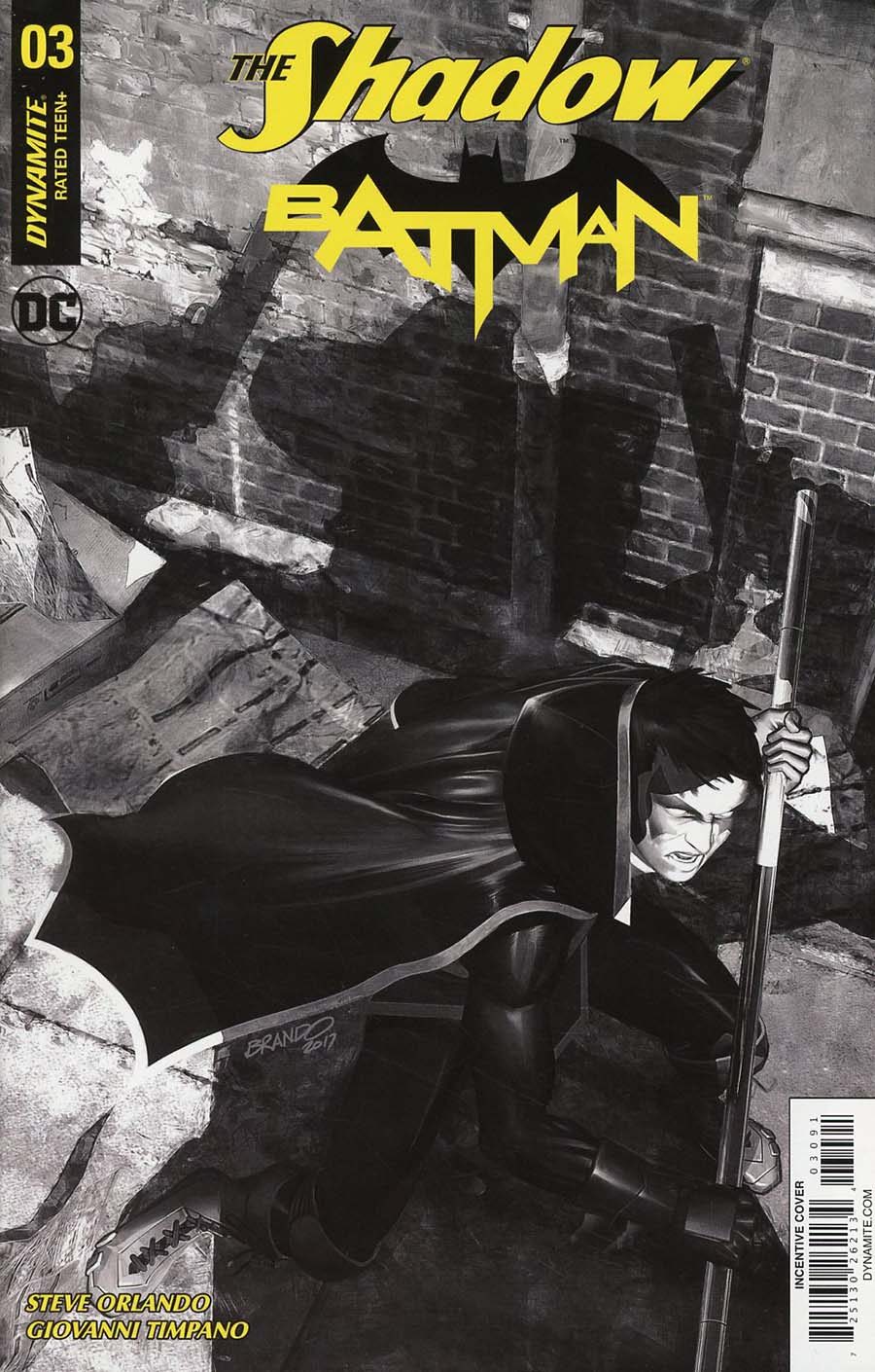 Shadow Batman #3 Cover I Incentive Brandon Peterson Black & White Cover