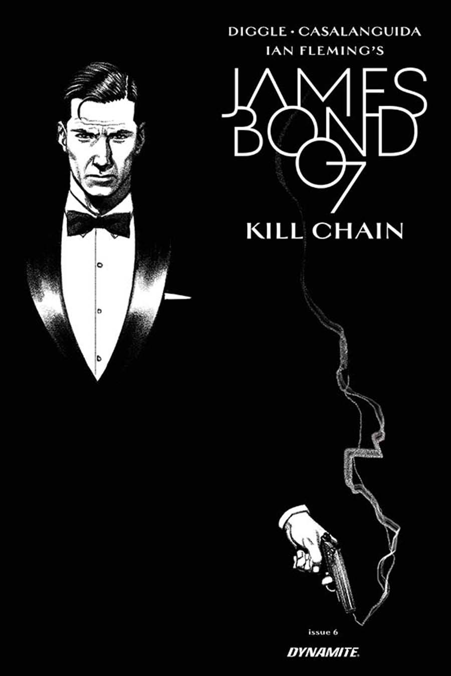James Bond Kill Chain #6 Cover B Incentive Greg Smallwood Black & White Cover