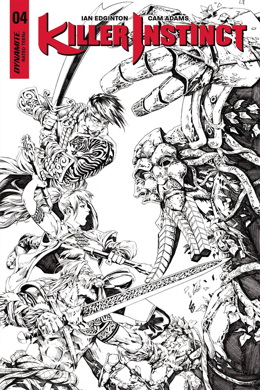 Killer Instinct Vol 2 #4 Cover D Incentive Jonathan Lau Black & White Cover