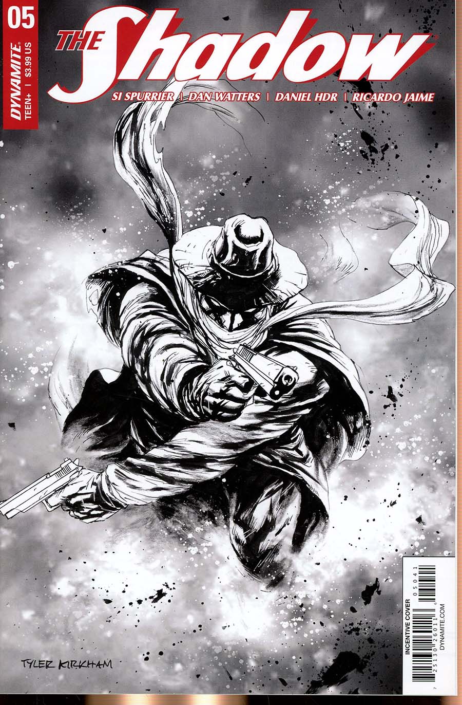 Shadow Vol 7 #5 Cover D Incentive Tyler Kirkham Black & White Cover