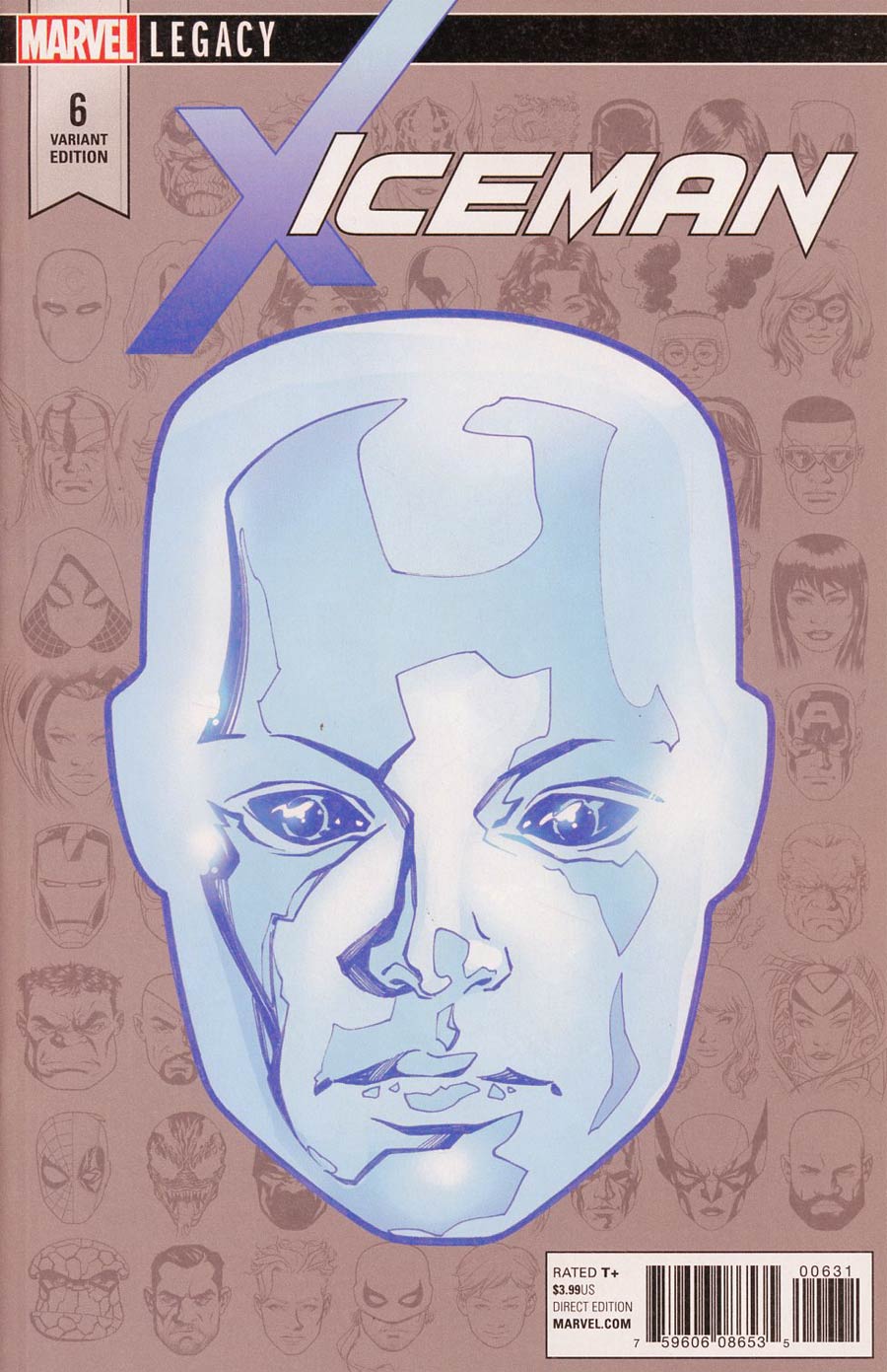 Iceman Vol 3 #6 Cover C Incentive Mike McKone Legacy Headshot Variant Cover (Marvel Legacy Tie-In)