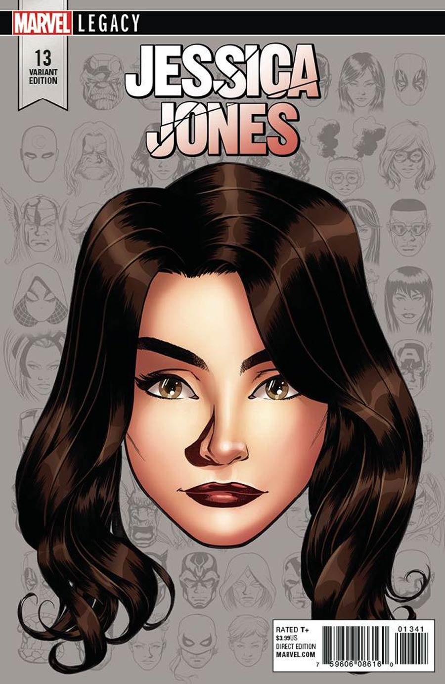 Jessica Jones #13 Cover D Incentive Mike McKone Legacy Headshot Variant Cover (Marvel Legacy Tie-In)