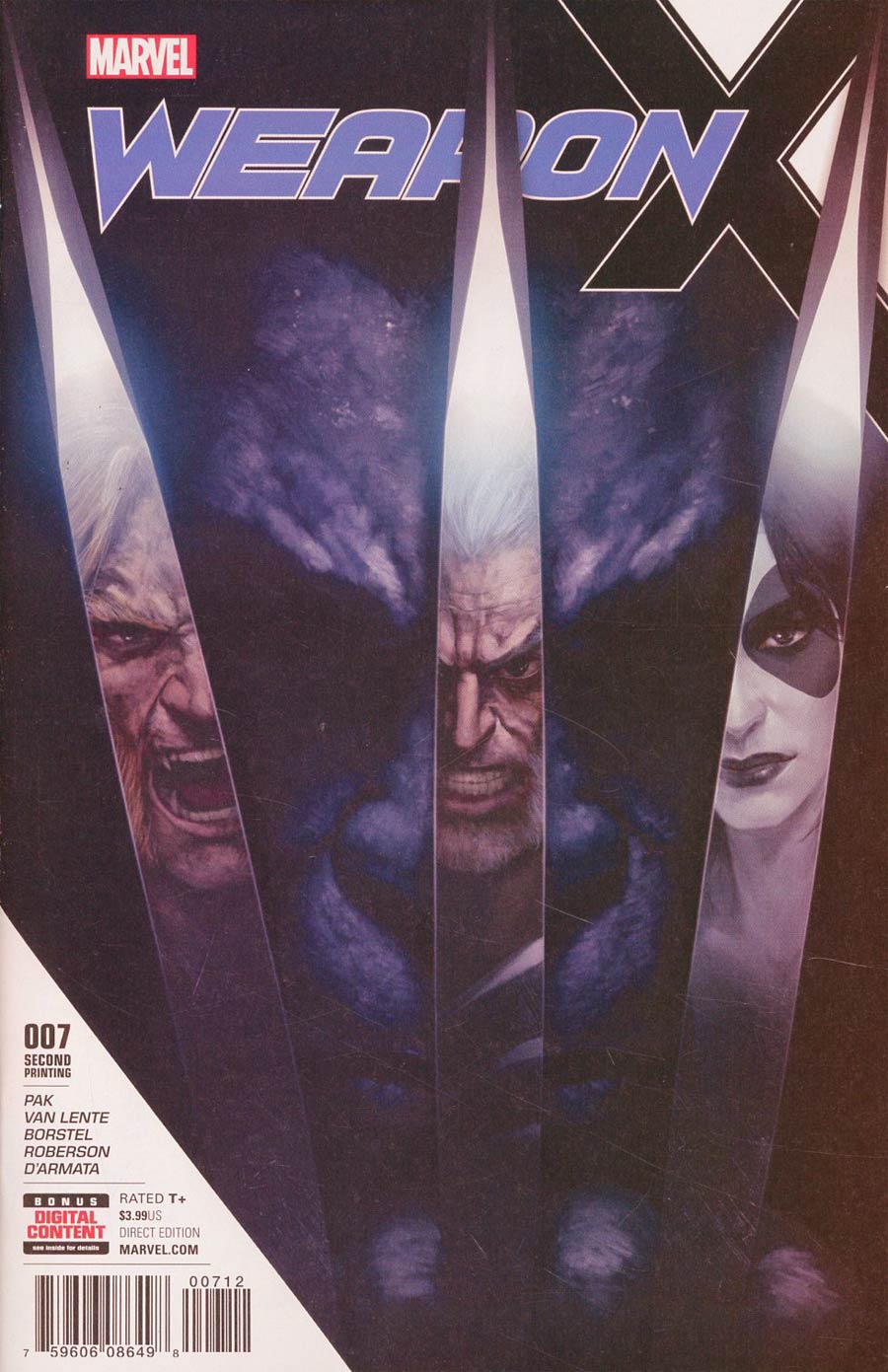 Weapon X Vol 3 #7 Cover B 2nd Ptg Variant Skan Cover