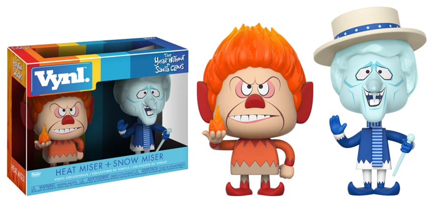 Vynl. Year Without Santa Claus Heat Miser And Snow Miser 2-Pack Vinyl Figure