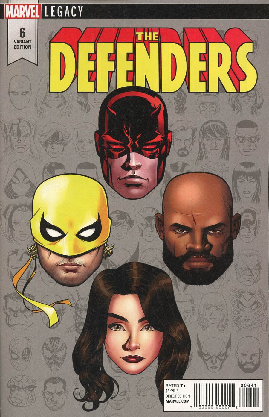 Defenders Vol 5 #6 Cover D Incentive Mike McKone Legacy Headshot Variant Cover (Marvel Legacy Tie-In)