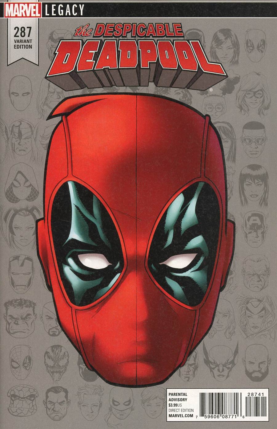 Despicable Deadpool #287 Cover E Incentive Mike McKone Legacy Headshot Variant Cover (Marvel Legacy Tie-In)