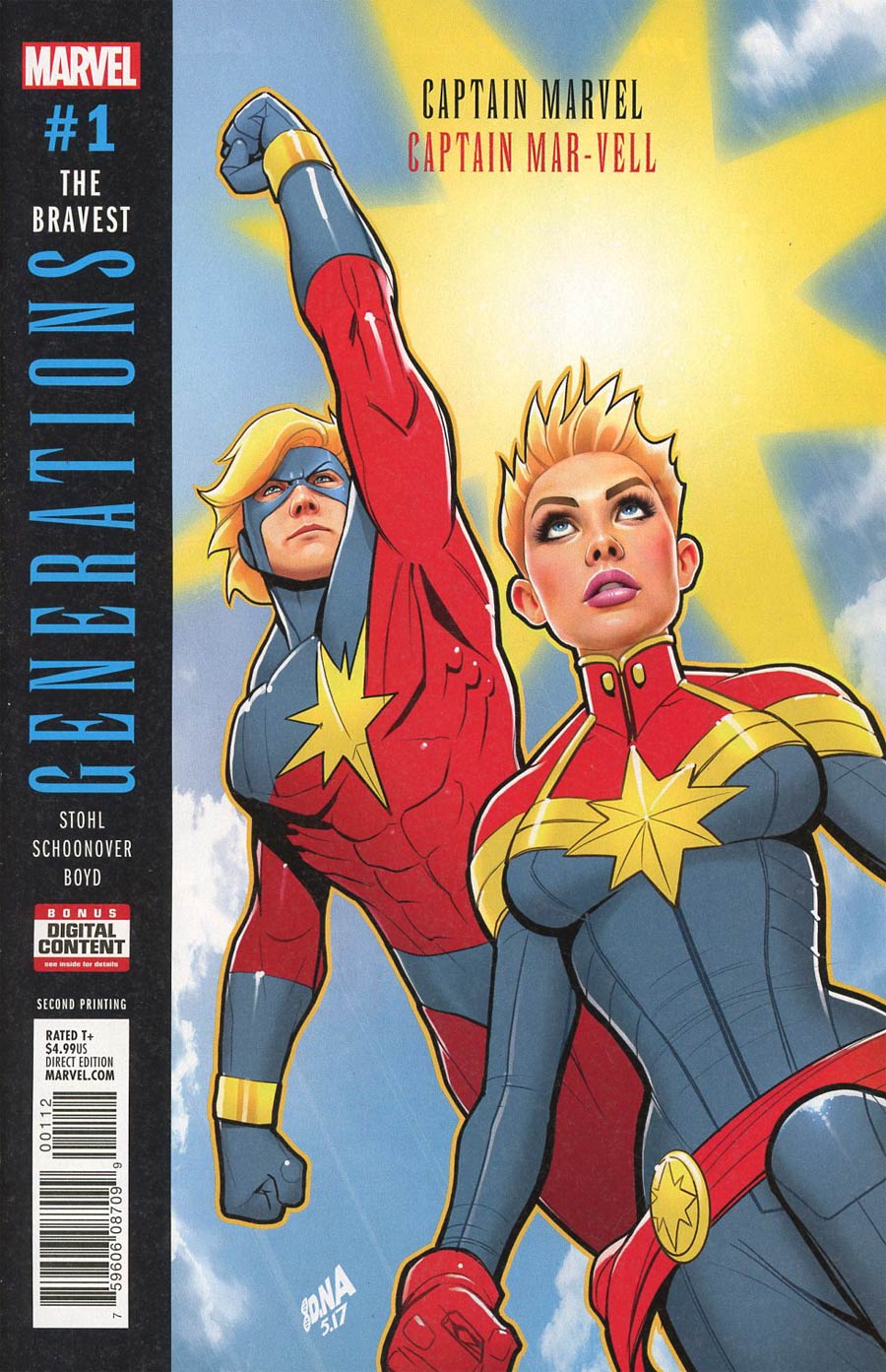 Generations Captain Marvel & Captain Mar-Vell #1 Cover D 2nd Ptg Variant David Nakayama Cover