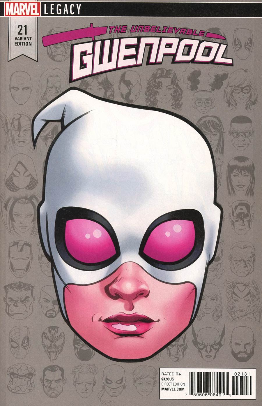 Gwenpool #21 Cover D Incentive Mike McKone Legacy Headshot Variant Cover (Marvel Legacy Tie-In)