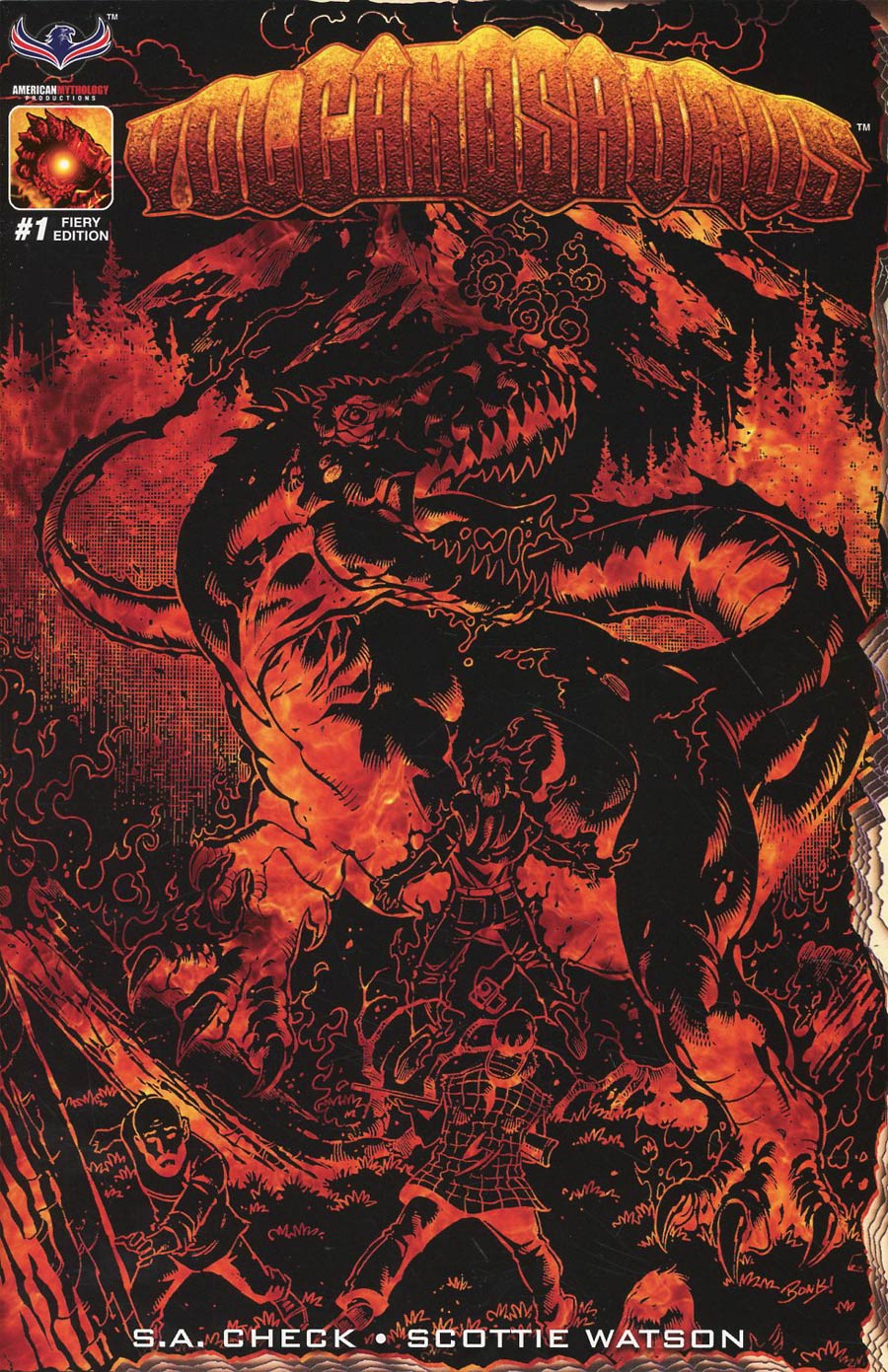 Volcanosaurus #1 Cover C Incentive Fiery Variant Cover