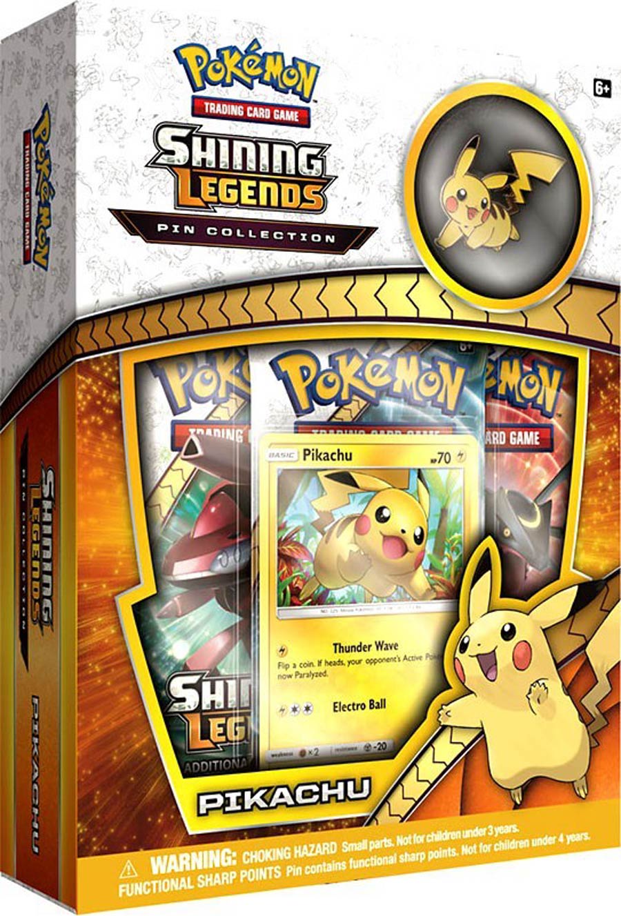 Pokemon TCG Shining Legends Pikachu Pin Collection Box