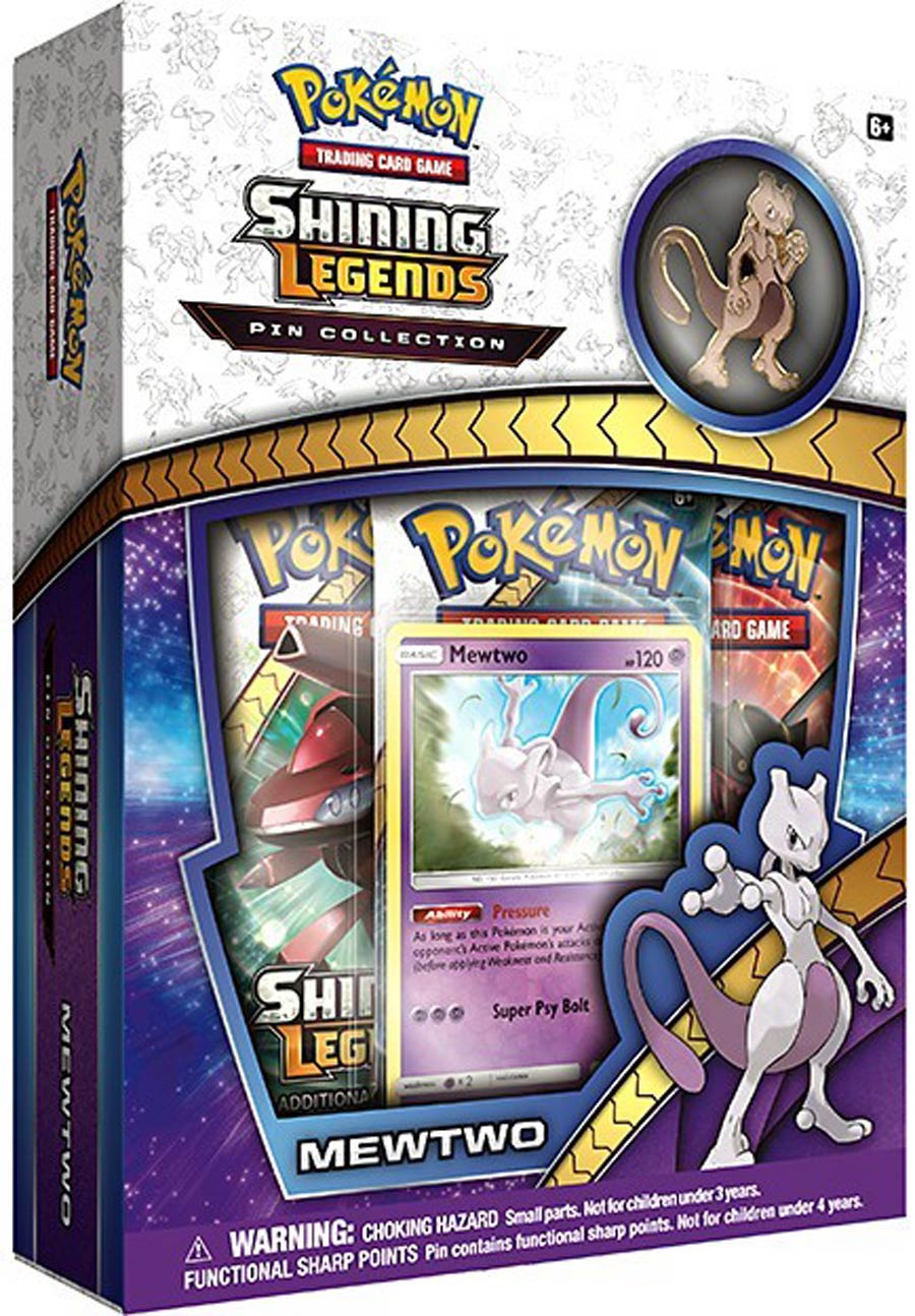 Pokemon TCG Shining Legends Mewtwo Pin Collection Box