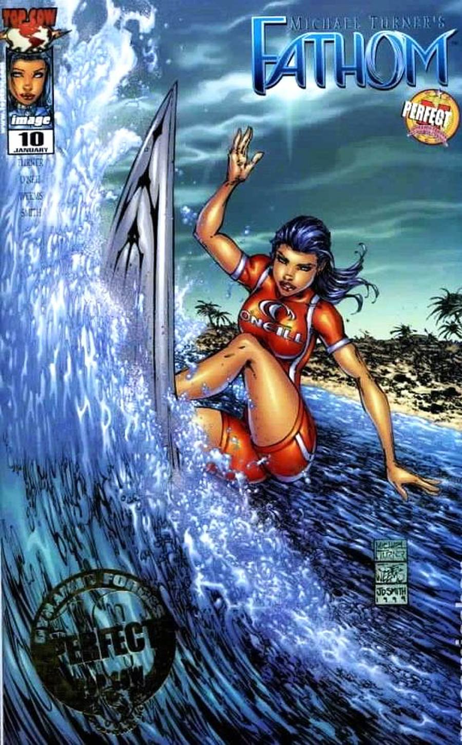 Fathom Vol 1 #10 Cover D DF Perfect 10 Gold Foil Variant Cover With Certificate
