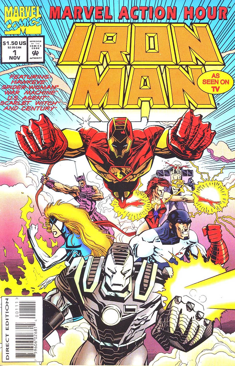 Marvel Action Hour Featuring Iron Man #1 Cover C Direct Edition Unbagged Version
