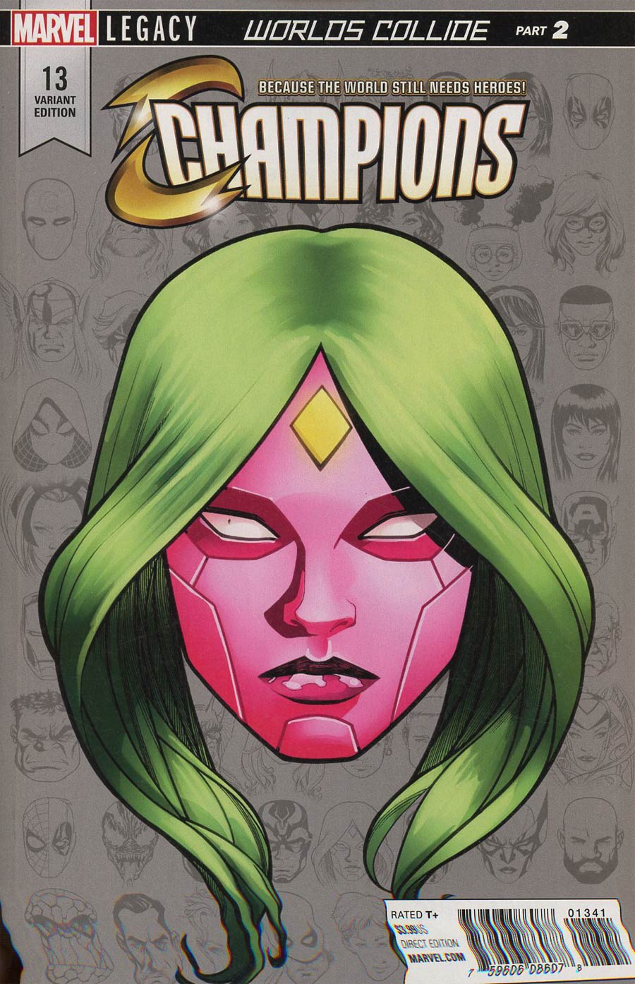 Champions (Marvel) Vol 2 #13 Cover E Incentive Mike McKone Legacy Headshot Variant Cover (Worlds Collide Part 2)(Marvel Legacy Tie-In)