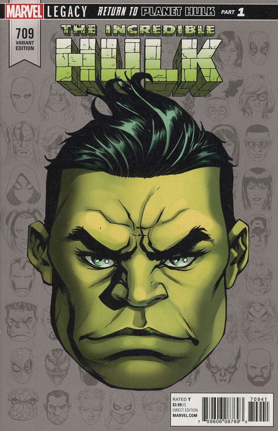 Incredible Hulk Vol 4 #709 Cover C Incentive Mike McKone Legacy Headshot Variant Cover (Marvel Legacy Tie-In)