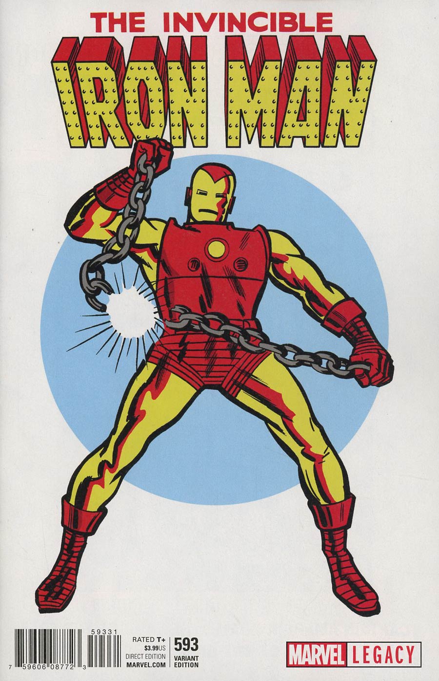 Invincible Iron Man Vol 3 #593 Cover F Incentive Jack Kirby 1965 T-Shirt Variant Cover (Marvel Legacy Tie-In)