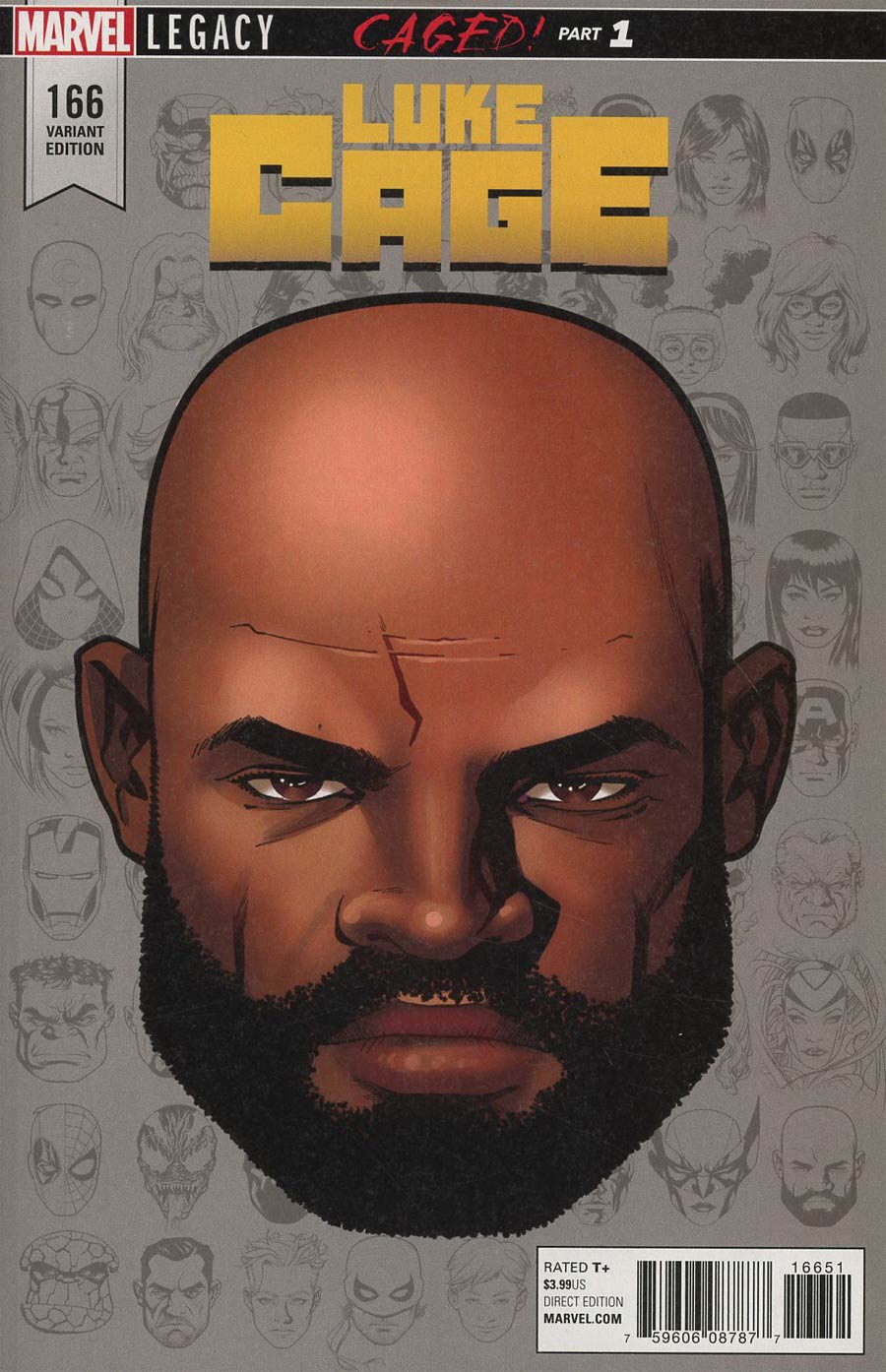 Luke Cage #166 Cover D Incentive Mike McKone Legacy Headshot Variant Cover (Marvel Legacy Tie-In)