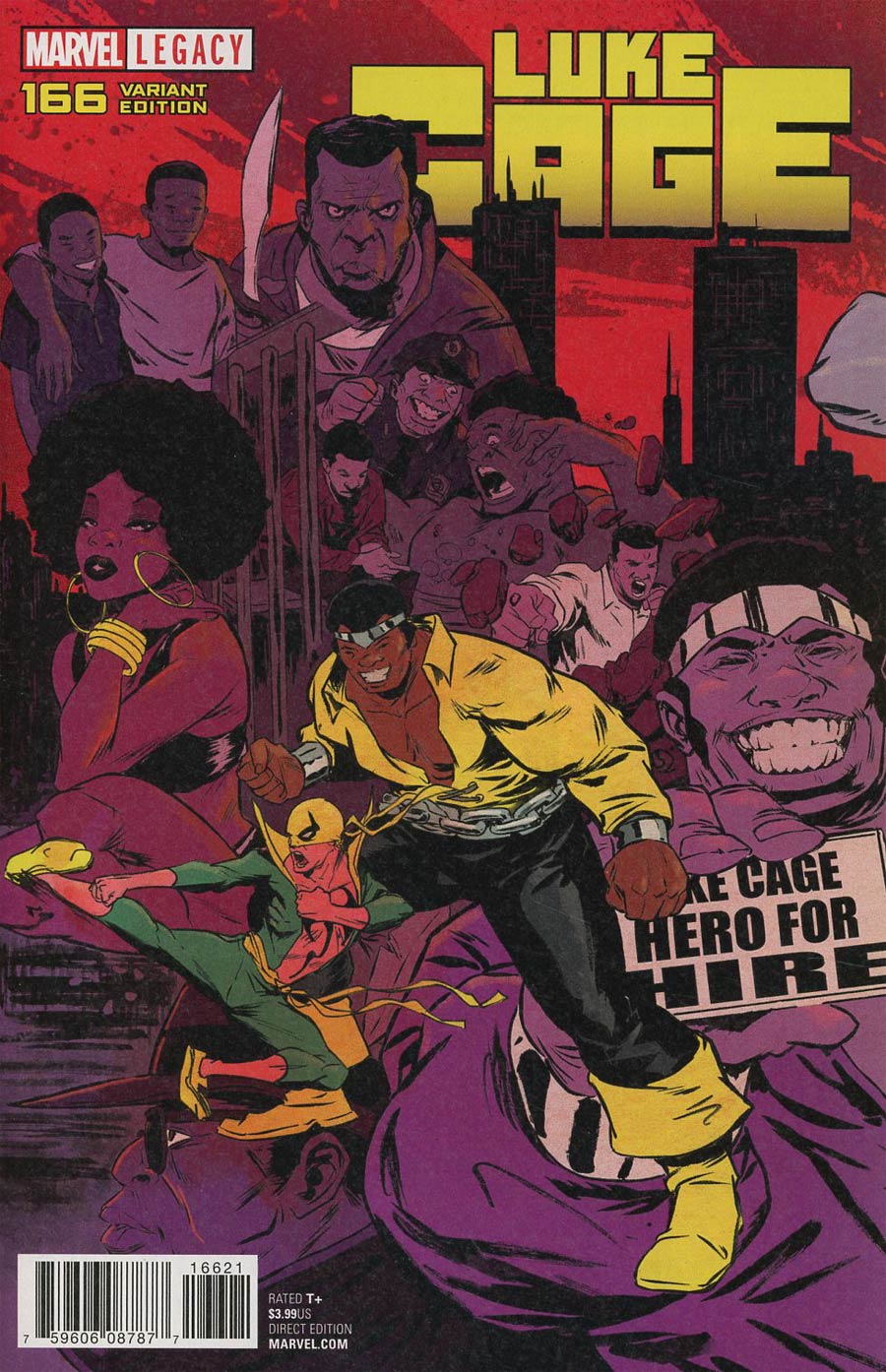Luke Cage #166 Cover E Incentive Sanford Greene Connecting Variant Cover (Marvel Legacy Tie-In)