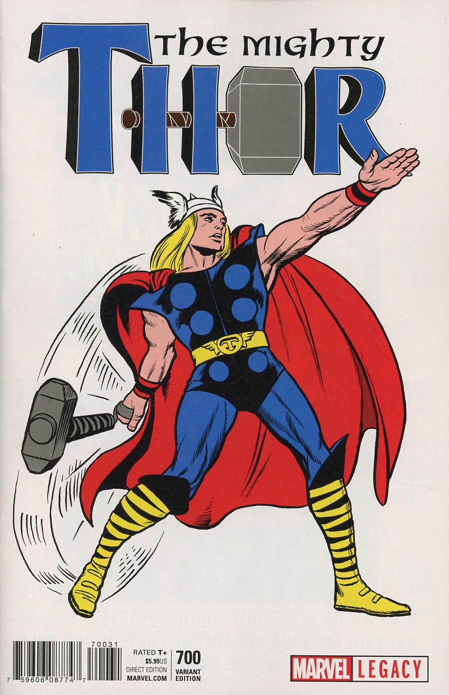 Mighty Thor Vol 2 #700 Cover H Incentive Jack Kirby 1965 T-Shirt Variant Cover (Marvel Legacy Tie-In)