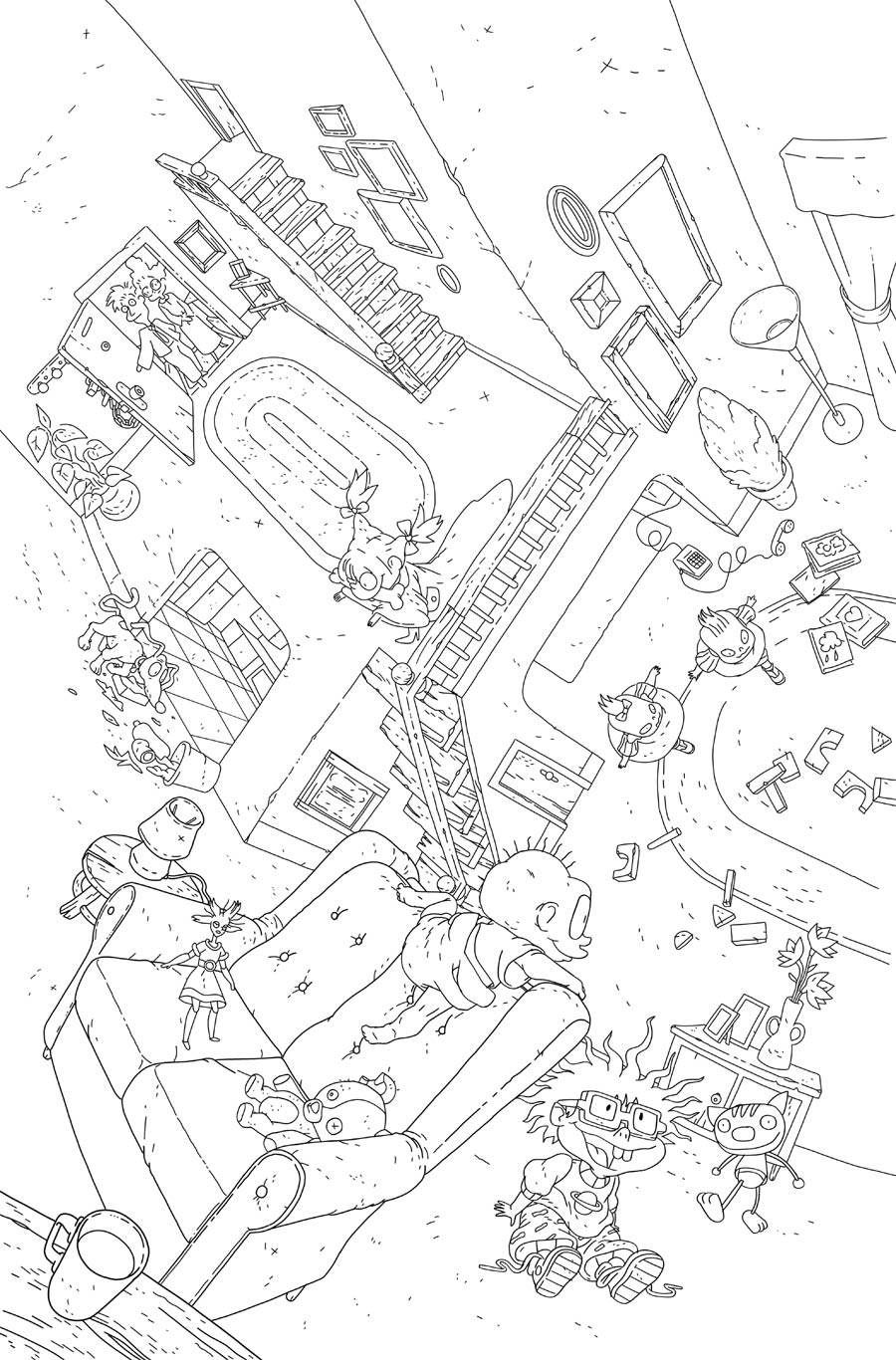 Rugrats #1 Cover D Variant Jorge Monlongo Connecting Coloring Book Cover