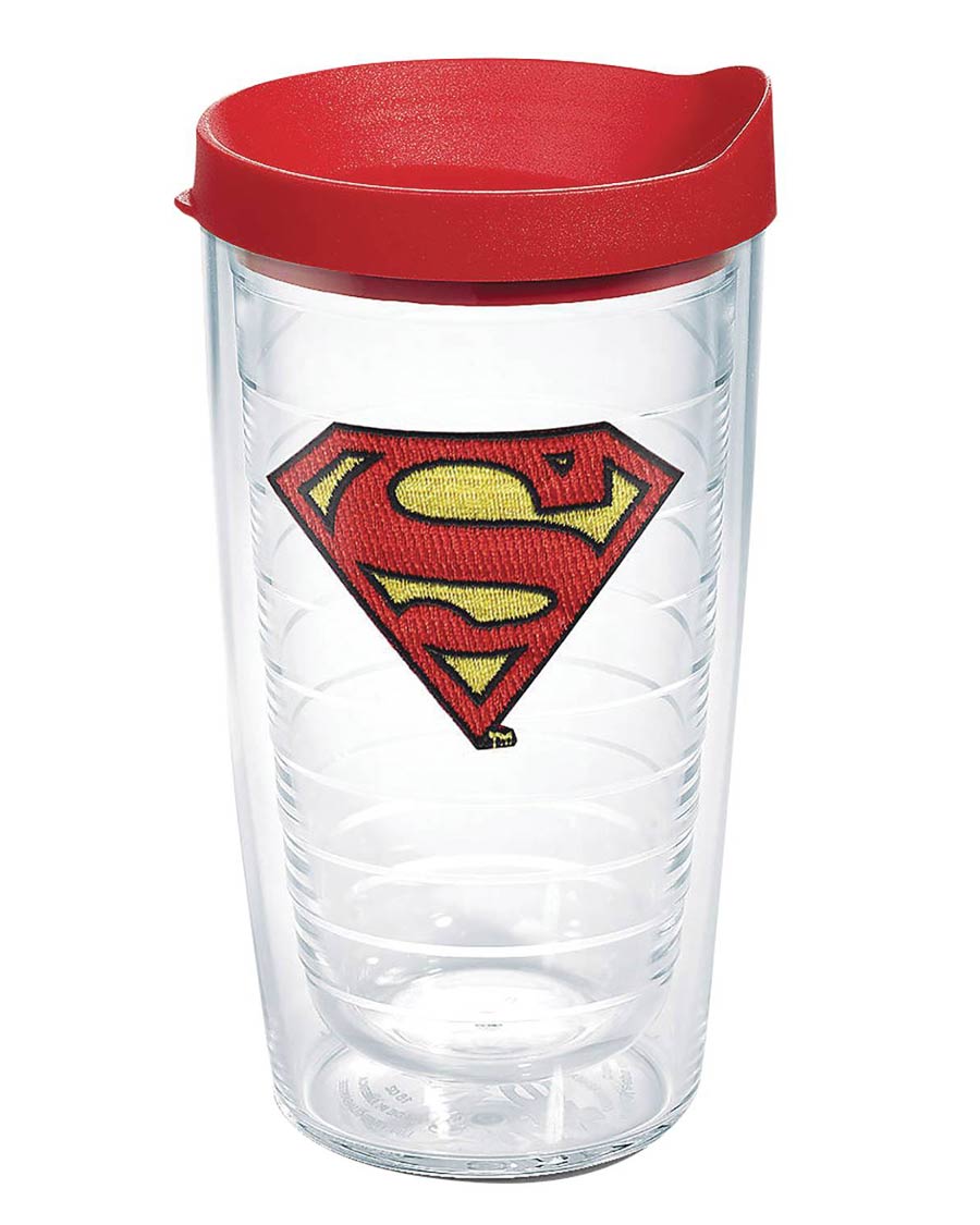 DC Comics Superman 16-Ounce Tumbler With Red Lid