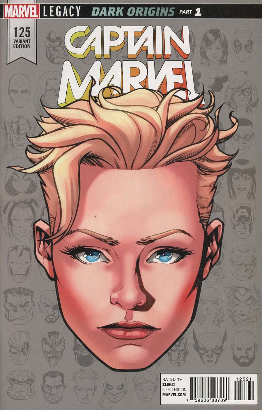 Captain Marvel Vol 8 #125 Cover D Incentive Mike McKone Legacy Headshot Variant Cover (Marvel Legacy Tie-In)