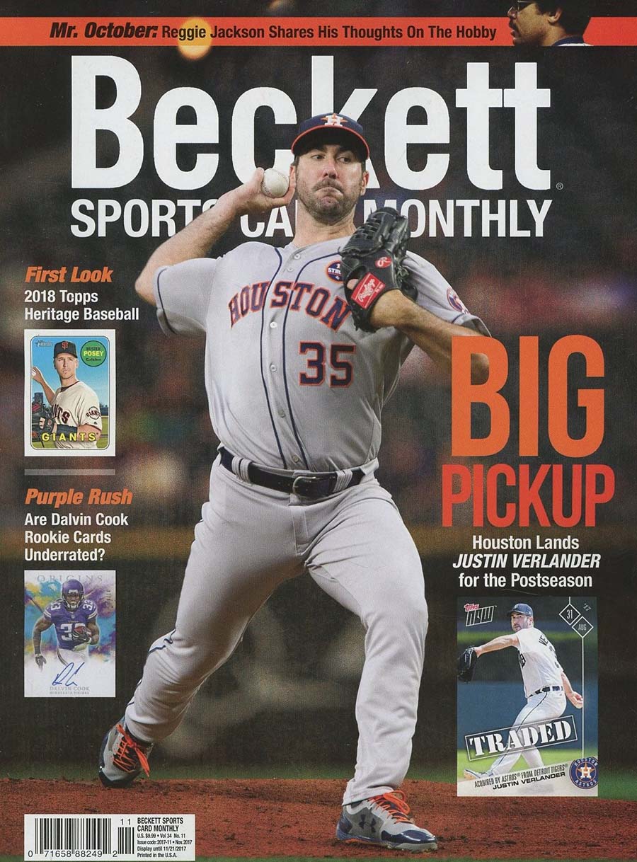 Beckett Sports Card Monthly Vol 34 #11 November 2017
