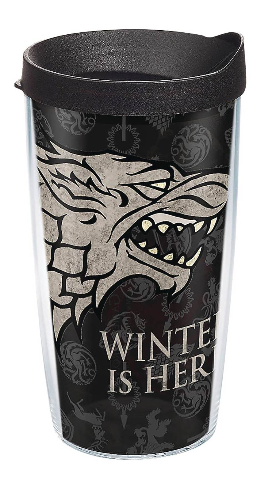 Game Of Thrones Winter Is Here 16-Ounce Tumbler With Black Lid