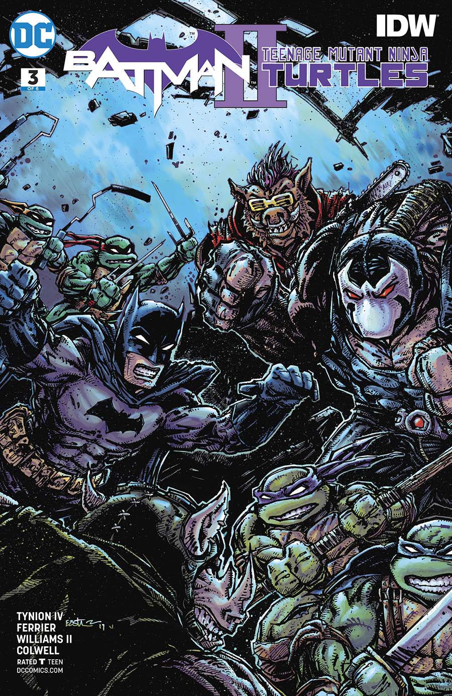 Batman Teenage Mutant Ninja Turtles II #3 Cover B Variant Kevin Eastman Cover