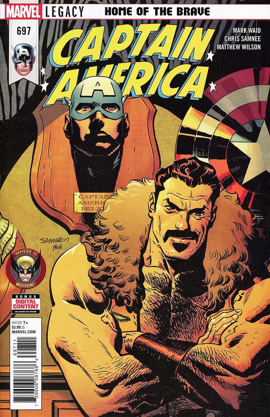 Captain America Vol 8 #697 Cover A 1st Ptg Regular Chris Samnee Cover (Marvel Legacy Tie-In)