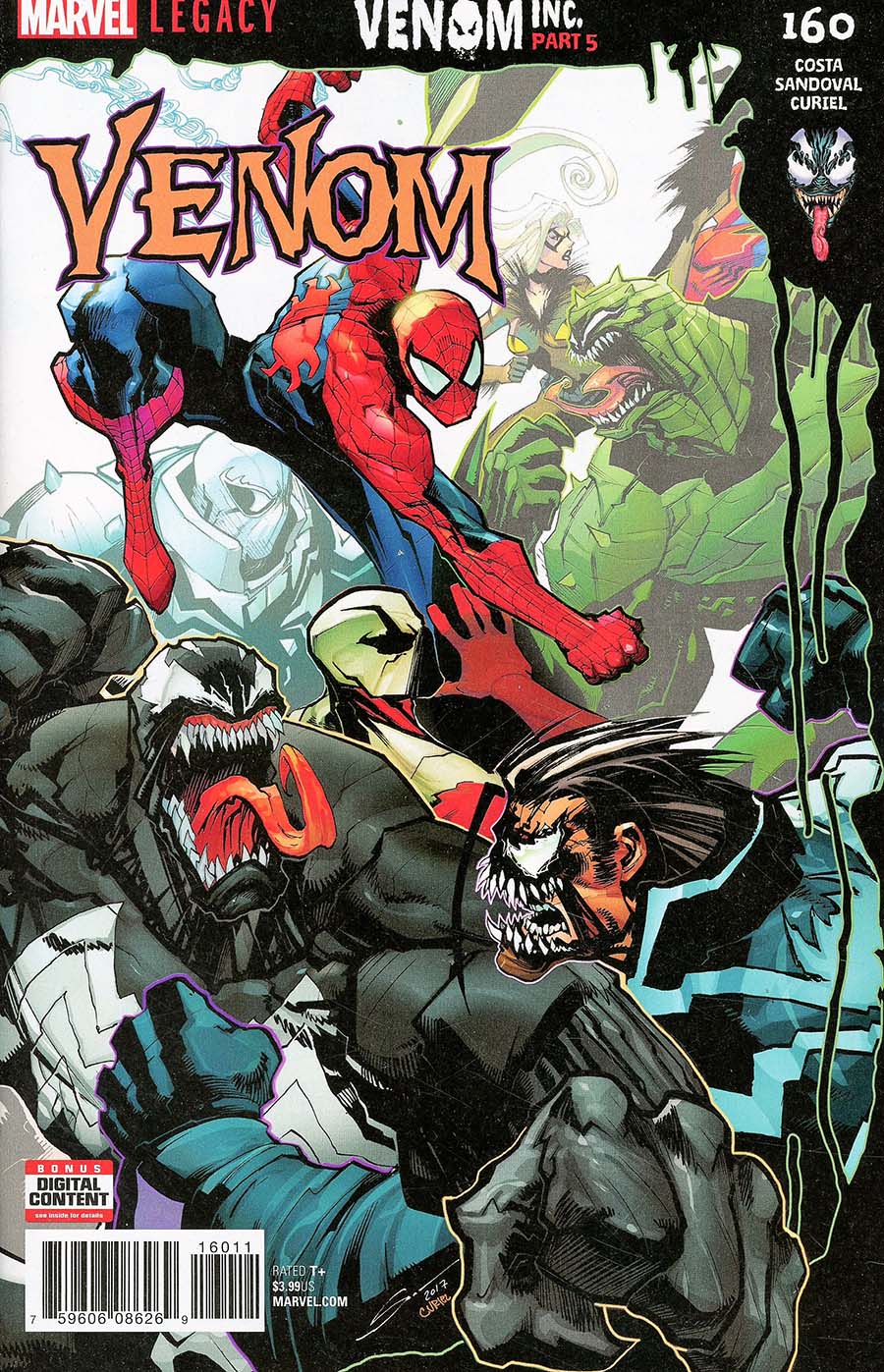 Venom Vol 3 #160 Cover A 1st Ptg Regular Gerardo Sandoval Cover (Venom Inc Part 5)(Marvel Legacy Tie-In)