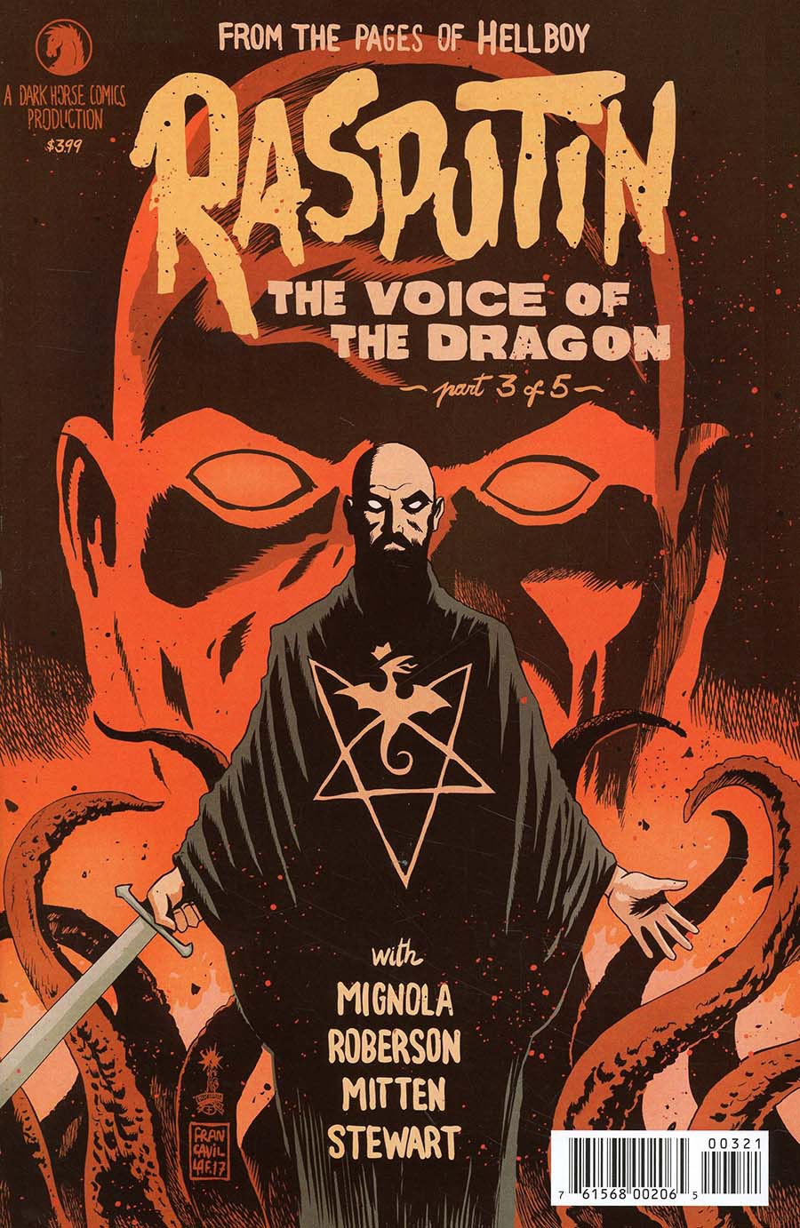 Rasputin Voice Of The Dragon #3 Cover B Variant Francesco Francavilla Cover