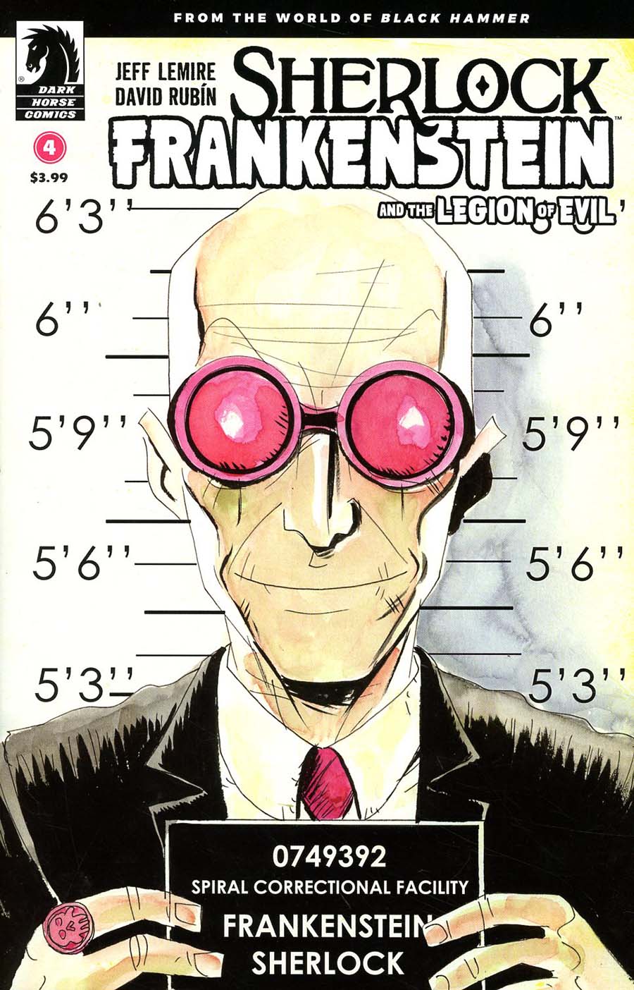 Sherlock Frankenstein And The Legion Of Evil #4 Cover B Variant Jeff Lemire Cover