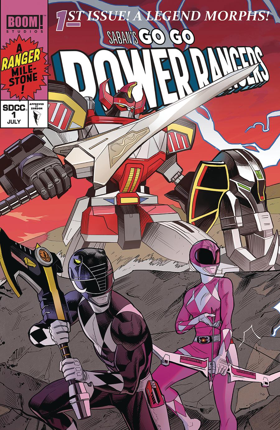 Sabans Go Go Power Rangers #1 Cover I SDCC Exclusive Dan Mora Connecting Variant Cover