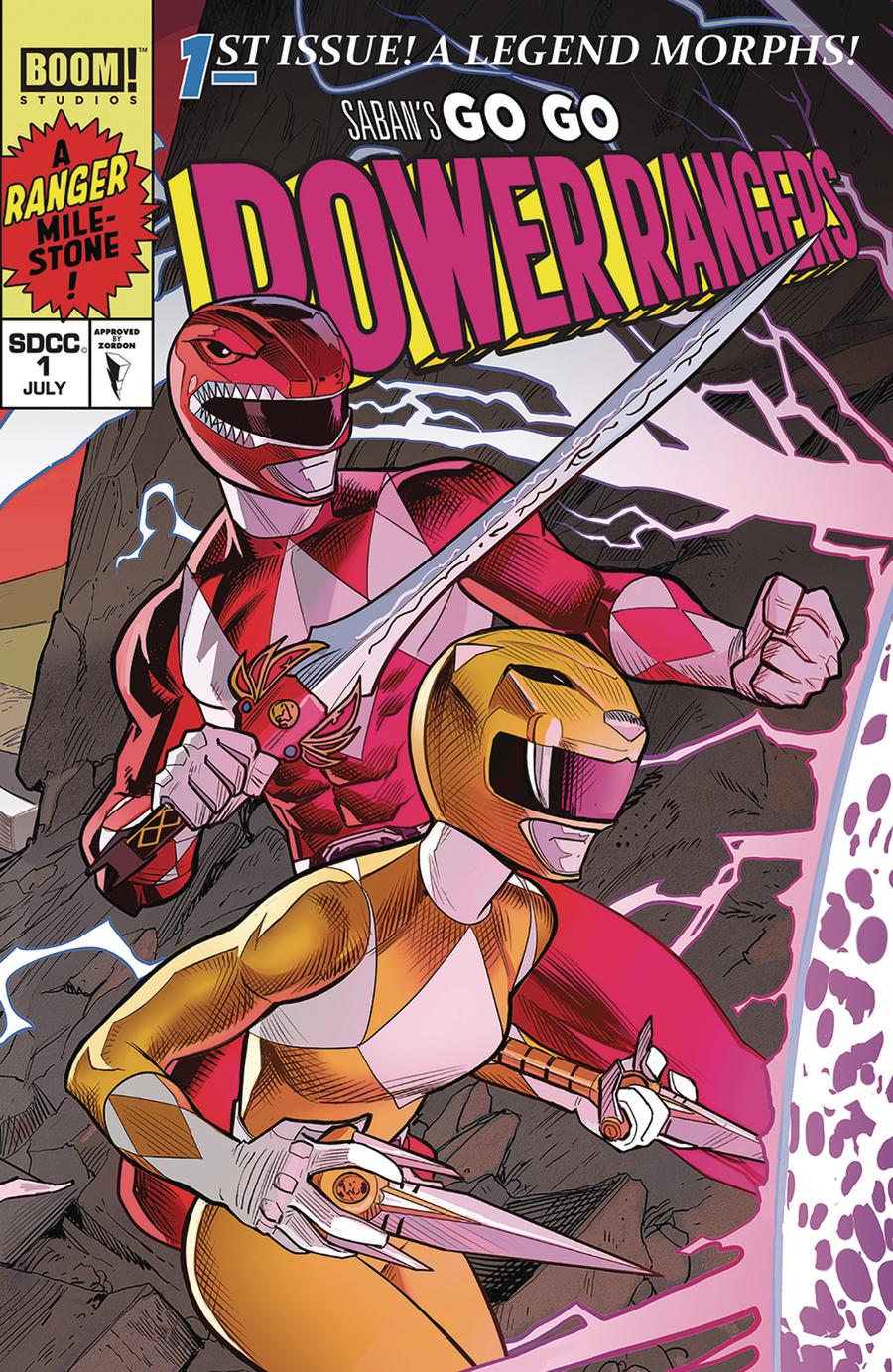 Sabans Go Go Power Rangers #1 Cover J SDCC Exclusive Dan Mora Connecting Variant Cover