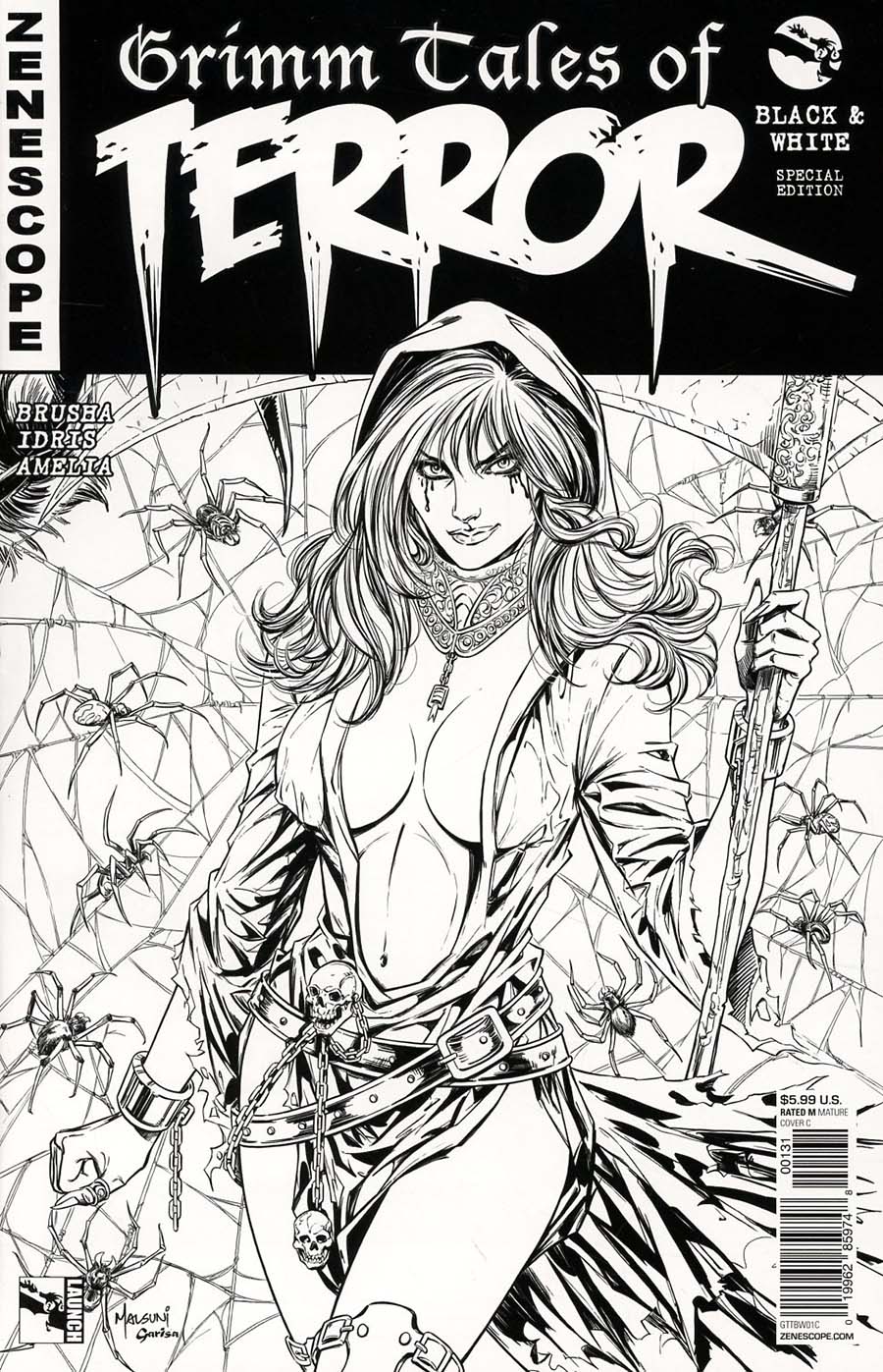 Grimm Fairy Tales Presents Grimm Tales Of Terror 2017 Black & White Special Edition #1 Cover C Abhishek Malsuni