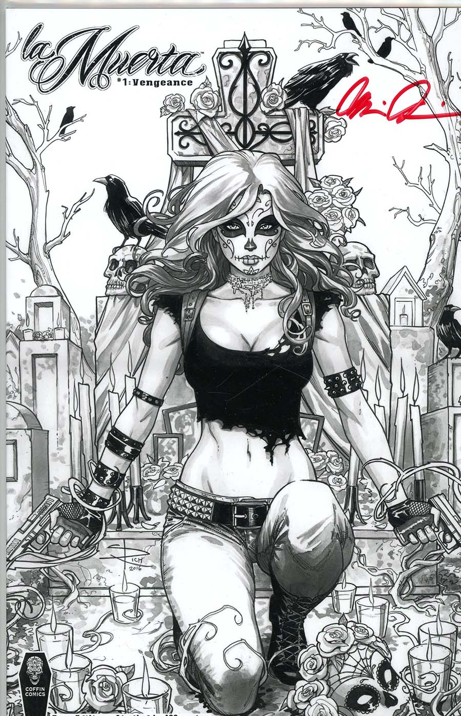 La Muerta Vengeance #1 Cover G Raw Signed & Numbered Edition
