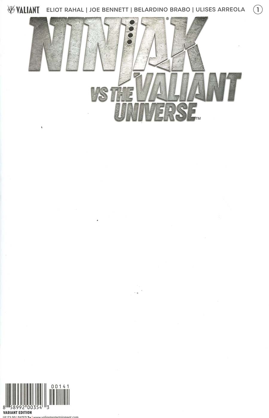 Ninjak vs The Valiant Universe #1 Cover D Variant Blank Cover