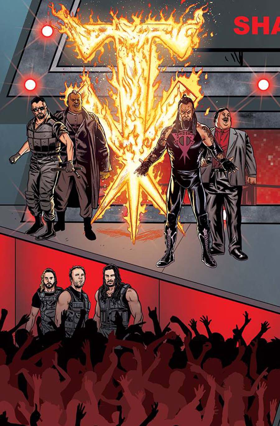 WWE #13 Cover C Variant Brent Schoonover RAW Connecting Cover