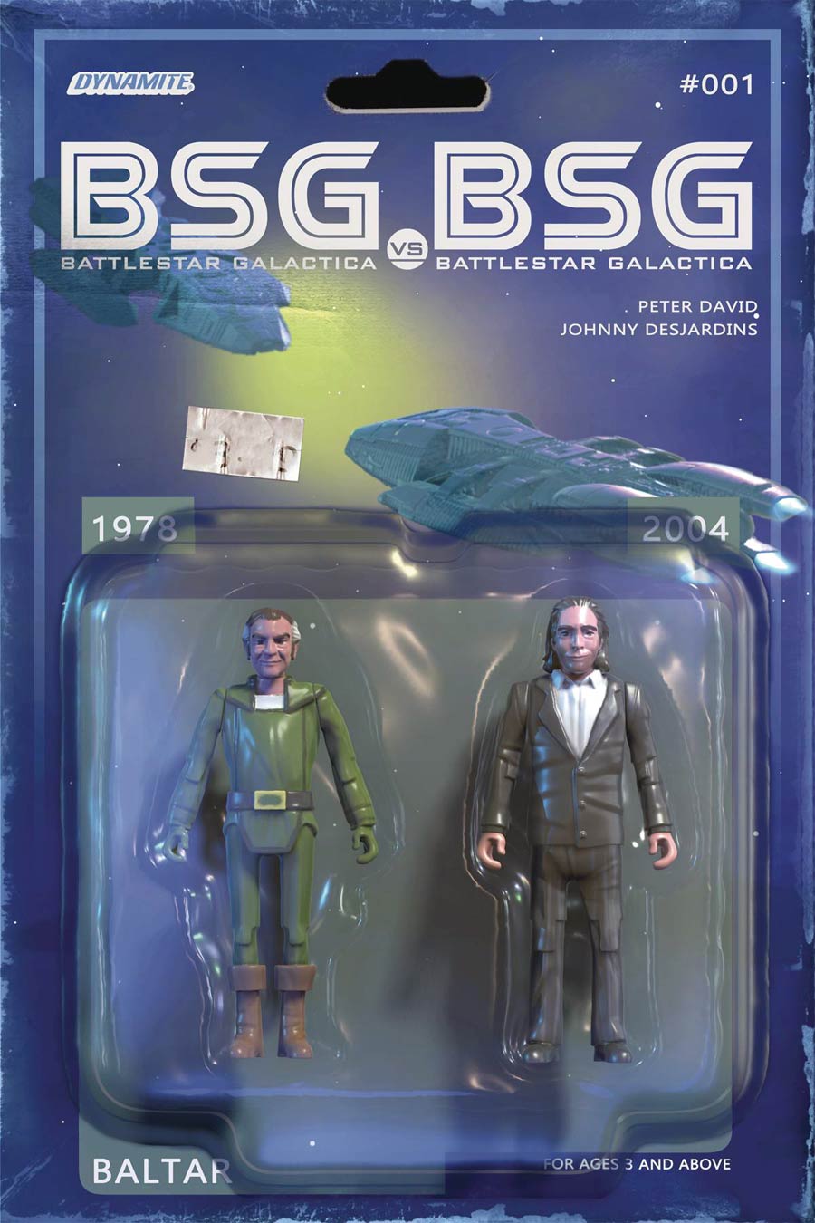 Battlestar Galactica vs Battlestar Galactica #1 Cover D Variant Michael Adams Baltar Action Figure Cover