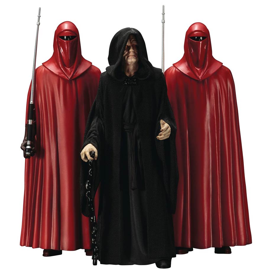 Star Wars Emperor Palpatine & Royal Guard 3-Pack ARTFX Plus Statue